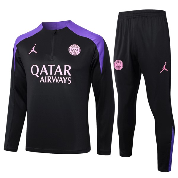 Sudadera De Training PSG 2024 2025 Negro Purpura 3